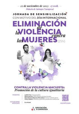 La DPZ celebra este miércoles un acto sobre el poder de la cultura para prevenir y sensibilizar contra la violencia de género
