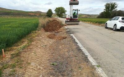 Cortada el tráfico la carretera provincial que da acceso a Pozuel de Ariza, la CP-007, por obras de acondicionamiento