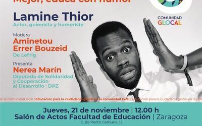 La Diputación de Zaragoza aborda el racismo a través del humor de la mano de Lamine Thior en la última jornada del programa Glocal