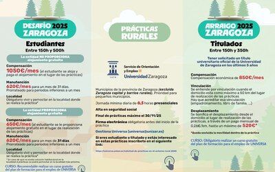 La Diputación de Zaragoza y la Universidad de Zaragoza organizan la VIII edición de las prácticas universitarias ‘Desafío’ y ‘Arraigo’