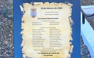 El ayuntamiento de Grisén recuerda a las víctimas del accidente ferroviario con una placa de homenaje a las víctimas