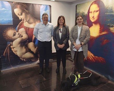 La sala 4º Espacio de la DPZ acoge una exposición con la que las personas con ceguera pueden descubrir los secretos de las obras de Leonardo, Miguel Ángel y Goya