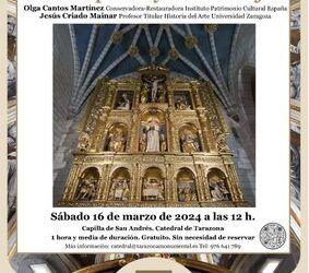 Un libro coeditado por la DPZ detalla la historia del retablo de la Purísima Concepción y del crucifijo de la catedral de Tarazona