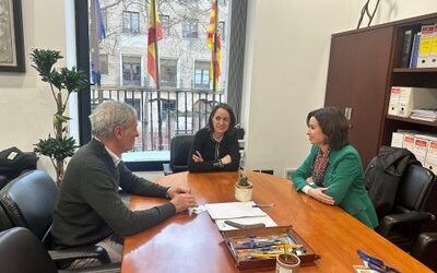 La Diputación de Zaragoza y el Ministerio de Transportes analizan los avances en las obras para desdoblar la N-232 entre Mallén y el límite con Navarra