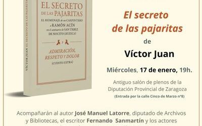 Víctor Juan presenta su último libro, “El secreto de las pajaritas”, este miércoles en la Diputación de Zaragoza