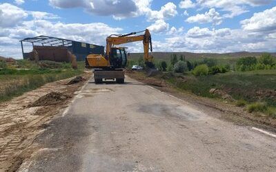 La Diputación de Zaragoza comienza el arreglo de la carretera de acceso a Pozuel de Ariza, tercera obra del programa de actuaciones 2024-2031