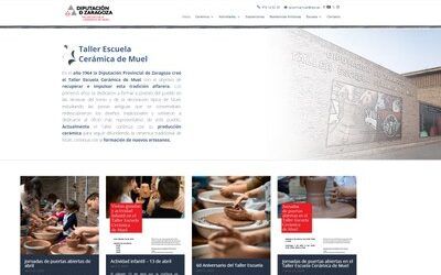 El Taller Escuela Cerámica de Muel de la DPZ pone en marcha una nueva web para potenciar la difusión de sus actividades