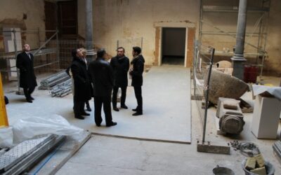 Alumnos del Taller de Empleo de DPZ trabajan en la recuperación del Palacio Abacial de Veruela