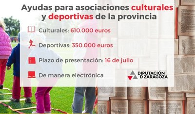 LA DPZ LANZA SUS AYUDAS PARA LAS ASOCIACIONES QUE ORGANIZAN ACTIVIDADES CULTURALES Y DEPORTIVAS, DOTADAS CON CASI UN MILLÓN DE EUROS