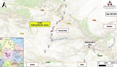 LA CARRETERA QUE CONECTA LA PUEBLA DE ALBORTÓN Y AZUARA SE CORTARÁ AL TRÁFICO MAÑANA LUNES POR OBRAS DE REFUERZO DEL FIRME
