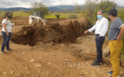 SÁNCHEZ QUERO VISITA VARIOS DE LOS MUNICIPIOS AFECTADOS POR LAS FUERTES LLUVIAS Y TORMENTAS QUE AYER BARRIERON LA PROVINCIA