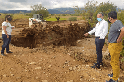 SÁNCHEZ QUERO VISITA VARIOS DE LOS MUNICIPIOS AFECTADOS POR LAS FUERTES LLUVIAS Y TORMENTAS QUE AYER BARRIERON LA PROVINCIA