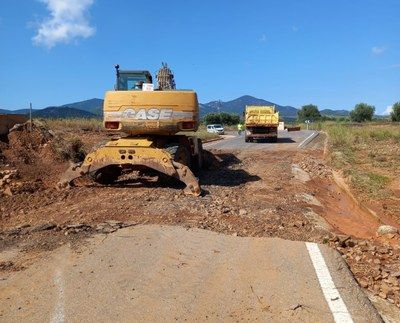 LA DIPUTACIÓN DE ZARAGOZA TRABAJA EN LA LIMPIEZA Y LA REPARACIÓN DE 14 CARRETERAS PROVINCIALES AFECTADAS POR LAS FUERTES LLUVIAS