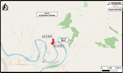 LA CARRETERA PROVINCIAL QUE CONECTA BUJARALOZ Y ALBORGE SE CORTARÁ AL TRÁFICO DESDE MAÑANA Y DURANTE LOS PRÓXIMOS DOS MESES POR OBRAS