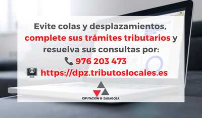 LA DIPUTACIÓN DE ZARAGOZA RECUERDA A LOS CIUDADANOS QUE PUEDEN REALIZAR SUS TRÁMITES TRIBUTARIOS POR TELÉFONO O INTERNET