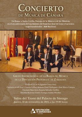 EL GRUPO INSTRUMENTAL DE LA DPZ OFRECE UN CONCIERTO ESTE JUEVES EN EL PALACIO DE SÁSTAGO PARA CELEBRAR SANTA CECILIA