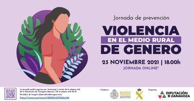 LA DIPUTACIÓN DE ZARAGOZA SE SUMA A LOS ACTOS POR EL 25N CON UNA JORNADA ONLINE SOBRE LA VIOLENCIA DE GÉNERO EN EL MEDIO RURAL