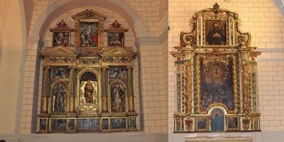 LA DIPUTACIÓN DE ZARAGOZA RESTAURA EL RETABLO DE LA VIRGEN DEL CARMEN Y EL DE LA DEL ROSARIO DE LA IGLESIA PARROQUIAL DE MONTERDE