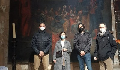 LA DIPUTACIÓN DE ZARAGOZA RESTAURA UN LIENZO DEL ECCE HOMO DE GRANDES DIMENSIONES DEPOSITADO EN LA IGLESIA DE BORDALBA