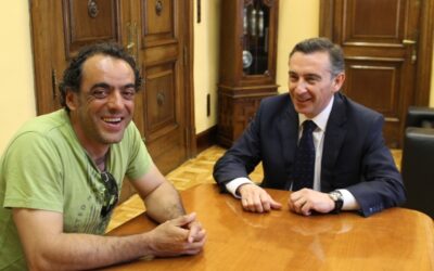 El presidente de la DPZ, Luis María Beamonte, recibe a Carlos Pauner