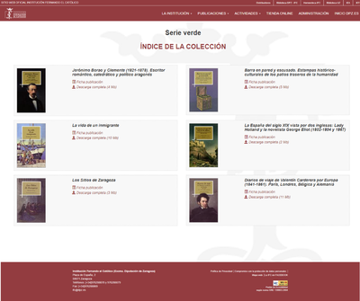 La Institución Fernando el Católico de la DPZ pone a disposición del público 1.350 publicaciones en abierto en la biblioteca virtual