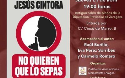 El periodista Jesús Cintora presenta este jueves en la Diputación de Zaragoza su libro ‘No quieren que lo sepas’