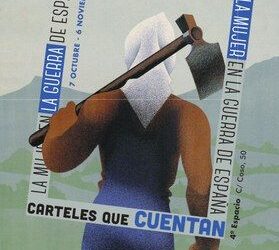 La Diputación de Zaragoza expone en la sala 4º Espacio una colección de carteles sobre el papel de las mujeres durante la Guerra Civil