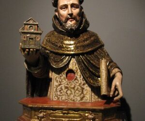 Los planes de la DPZ permiten restaurar el busto de Santo Domingo de Guzmán que se exhibe en el museo de la colegiata de Borja