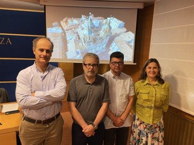 La DPZ y la UZ digitalizan la iglesia de Santa Isabel en un proyecto que plasma el edificio en un vídeo con precisiones milimétricas