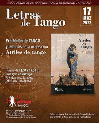 La sala Ignacio Zuloaga de Fuendetodos acoge este sábado una exhibición de tango y lecturas