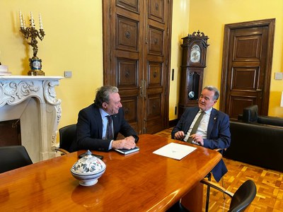 Sánchez Quero se reúne con el alcalde de Bijuesca para empezar a preparar la saca de la Virgen del Castillo