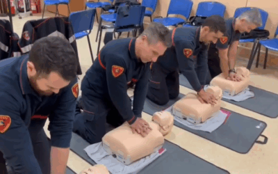 Los bomberos de la Diputación de Zaragoza se forman en reanimación cardiopulmonar y otras técnicas de primeros auxilios