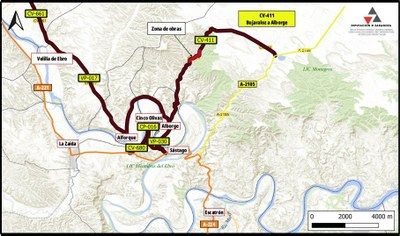 LA CARRETERA QUE CONECTA BUJARALOZ Y ALBORGE SE CORTARÁ AL TRÁFICO MAÑANA MIÉRCOLES Y EL JUEVES POR UNAS OBRAS DE MEJORA DEL FIRME