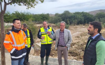 Sánchez Quero visita las localidades afectadas por las tormentas y anuncia que a partir de mañana técnicos de DPZ revisarán las infraestructuras dañadas