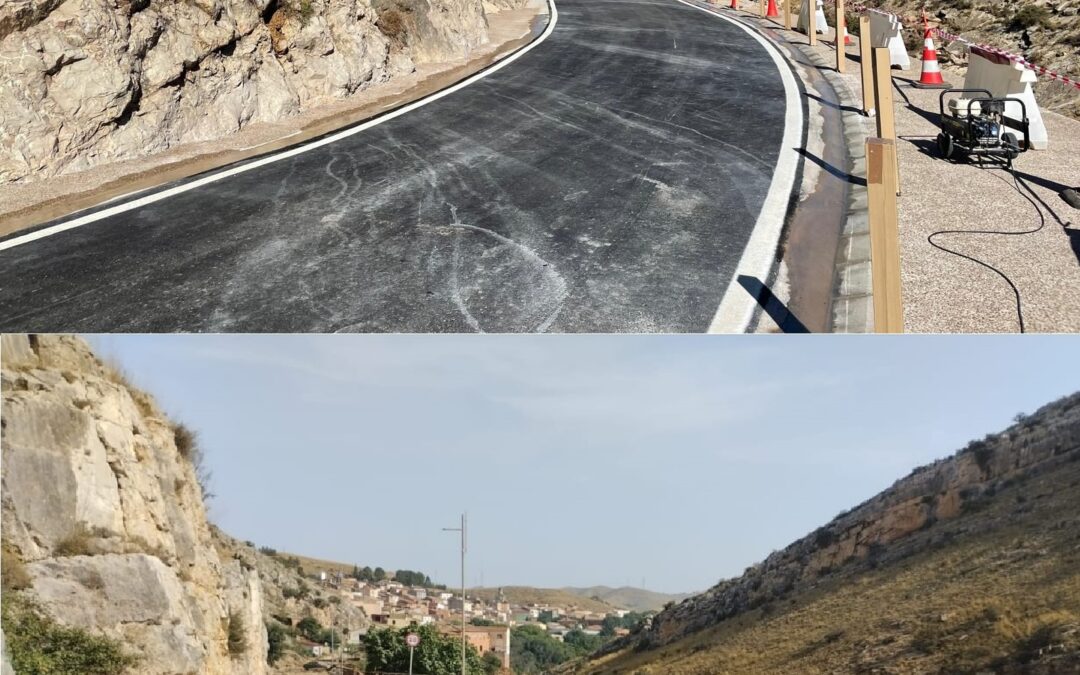 La DPZ termina la reparación de las tres carreteras provinciales cortadas por la dana de junio tras una inversión de 1,3 millones