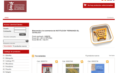 LA INSTITUCIÓN FERNANDO EL CATÓLICO DE LA DPZ REABRE SU TIENDA VIRTUAL, EN LA QUE PUEDEN ADQUIRIRSE UNOS 1.200 LIBROS Y REVISTAS