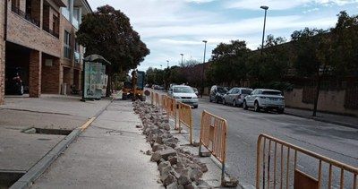 LA DIPUTACIÓN DE ZARAGOZA COMIENZA EL ARREGLO DE LA TRAVESÍA DE MOVERA, QUE TIENE UN PLAZO DE EJECUCIÓN DE DOS MESES