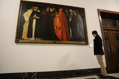 La Diputación de Zaragoza coloca cartelas y códigos QR para dar a conocer las principales obras de su colección artística