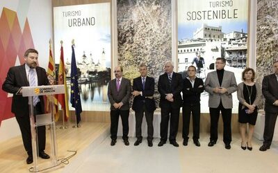 El presidente de la Diputación de Zaragoza asiste a los actos del día de Aragón en Fitur