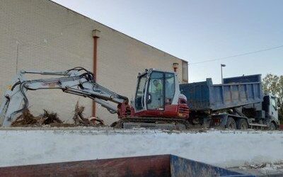 La DPZ comienza las obras de ampliación del parque de bomberos de Caspe con una inversión de 209.000 euros