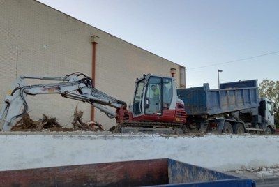 La DPZ comienza las obras de ampliación del parque de bomberos de Caspe con una inversión de 209.000 euros