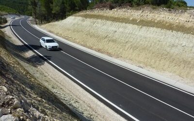 La Diputación de Zaragoza termina el arreglo de la carretera CV-624 entre Valmadrid y La Puebla de Albortón