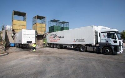El nuevo servicio Ecoprovincia de la Diputación de Zaragoza ya permite reciclar la basura en los 252 municipios adheridos