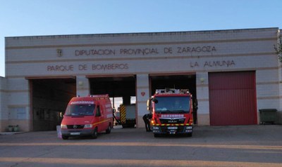 La DPZ saca a concurso la construcción de un hangar para vehículos en el parque de bomberos de La Almunia