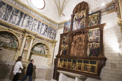 La DPZ finaliza la restauración del retablo de la Purificación de la catedral de Tarazona, que ha vuelto a su sitio casi 40 años después