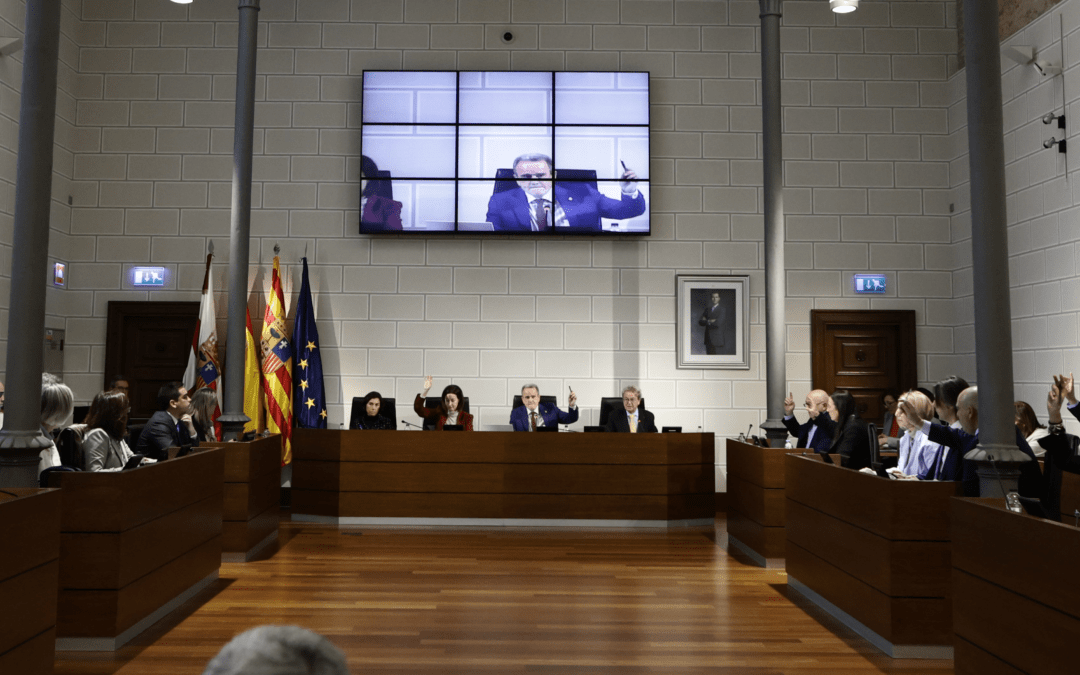 El pleno de la Diputación de Zaragoza rechaza la línea de muy alta tensión Escatrón-La Secuita