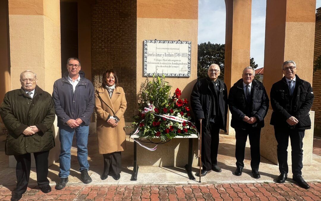 La Diputación de Zaragoza rinde homenaje a la figura de Josefa Amar y Borbón con el descubrimiento de una placa en su memoria