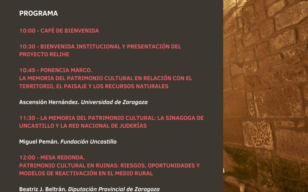 La Diputación de Zaragoza organiza en Uncastillo este miércoles una jornada europea sobre el patrimonio cultural en ruinas y su futuro en el medio rural