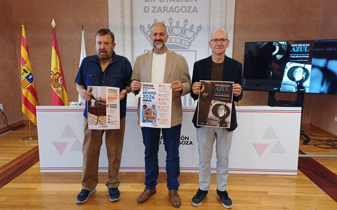La DPZ celebra la Semana de los Archivos con el estreno de un documental sobre el enigma del sello azul de dos reales y actividades en Zaragoza y en ocho municipios