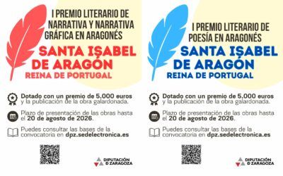 La Diputación de Zaragoza convoca  la primera edición de sus premios Santa Isabel de poesía, narrativa y narrativa gráfica en aragonés